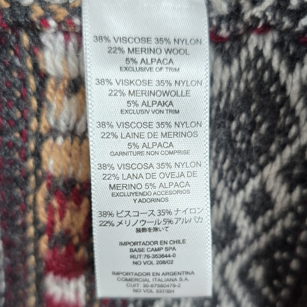Sherpa Adventure Gear Merino Wool Alpaca Knit Maya Sweater Dress Gray Sz.Large - Picture 8 of 11